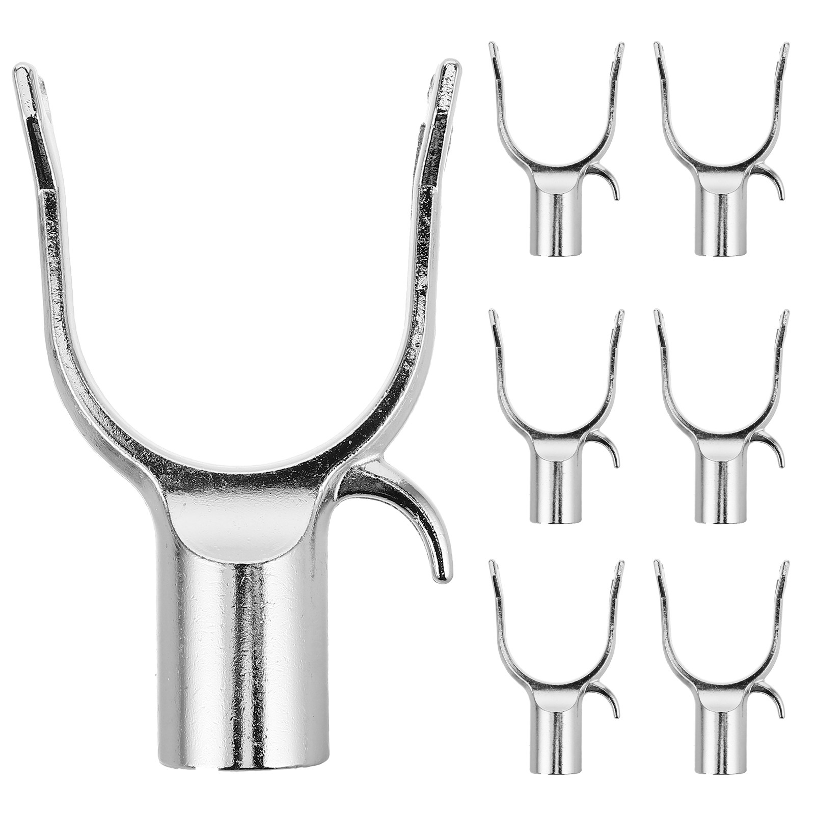 Plant Support Stake - 8本セット U字型ガーデン支柱 9cm径 交換用ジョイント付き 植物用支柱として使用可能、頑丈で安定したガーデン用サポート