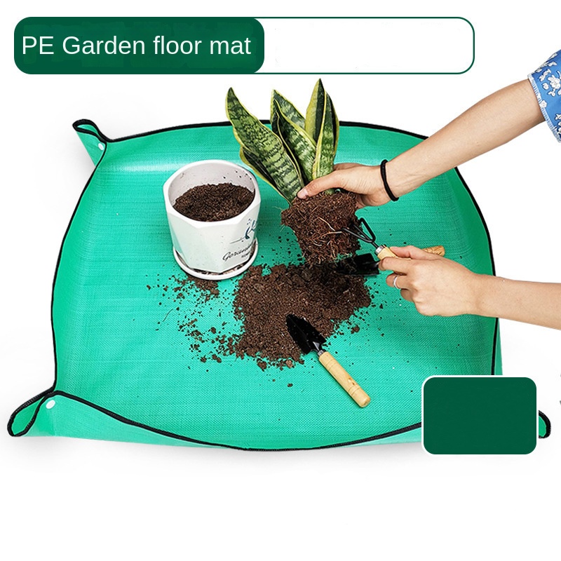 Repotting Mat - 50×50cmの植木鉢移植マット、ガーデニング植栽マット、PE植物植え替えマット、折りたたみ式防水ガーデニングポッティングパッド