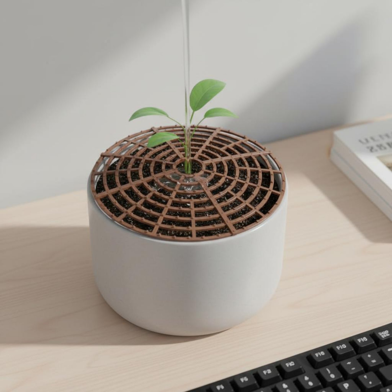 The Plant Parent - 植木鉢土壌カバー耐候性植木鉢土壌カバーペット掘り返し防止ガード通気性メッシュ猫掘り返し防止ガード（親用）