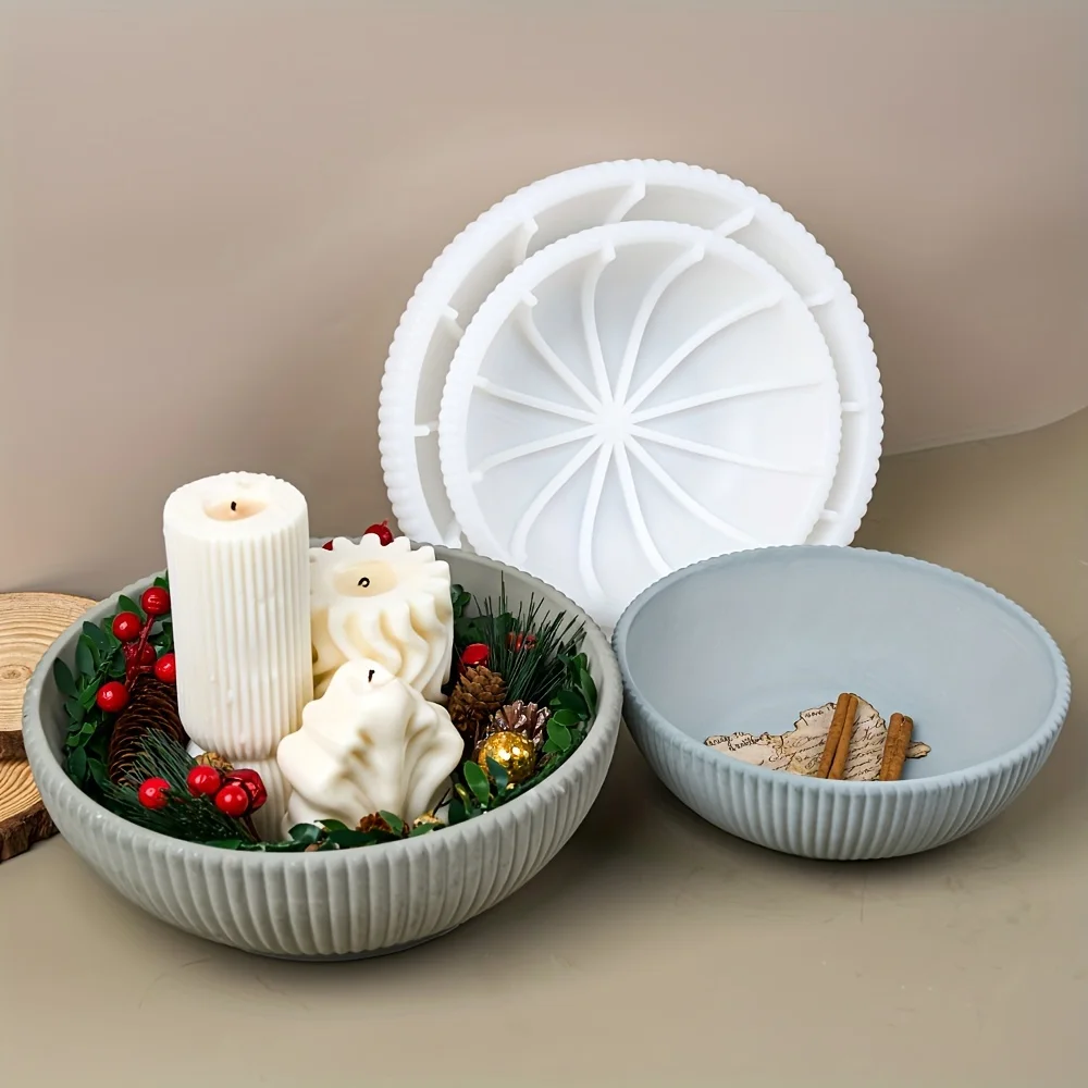 Pothos - エポキシ、キャンドル作り、石膏セメント多肉植物プランター、装飾ポットクラフト、DIY職人ギフト用リングシリコンモールド1個