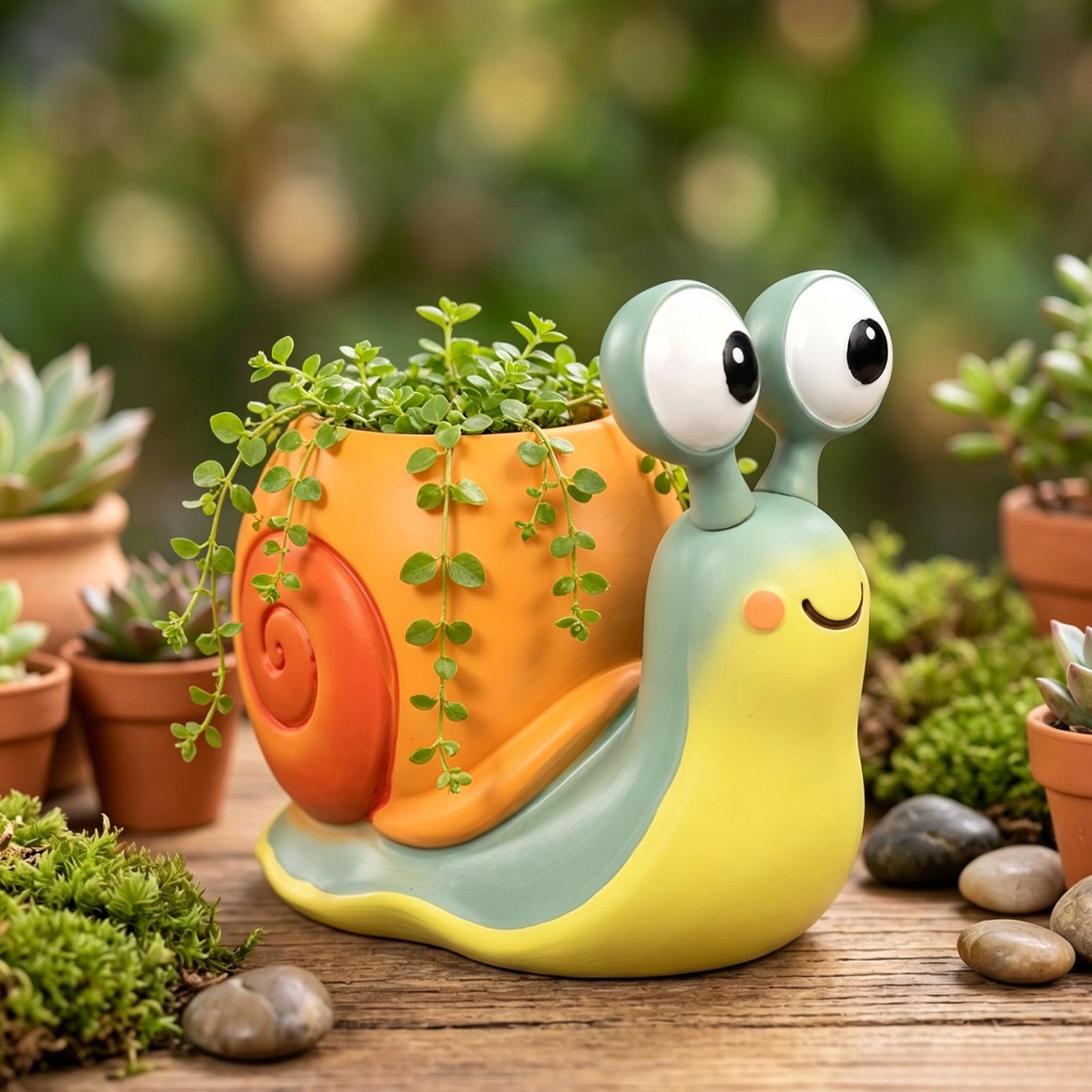 カタツムリ型フラワーポット カタツムリ型植木鉢 ペンホルダー - Succulent Set のレビューと価格