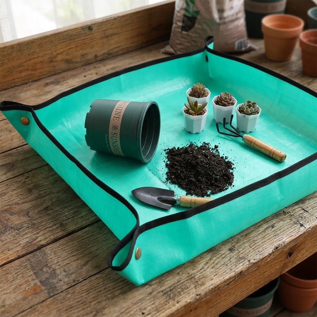 防水植木鉢植え替えマット 室内多肉植物植え替え用マット 持ち - Repotting Mat のレビューと価格