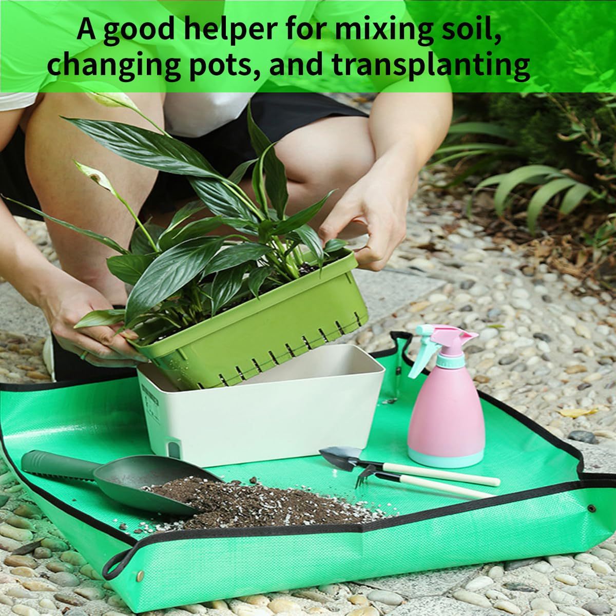 防水植木鉢植え替えマット 室内多肉植物植え替え用マット 持ち - Repotting Mat のレビューと価格