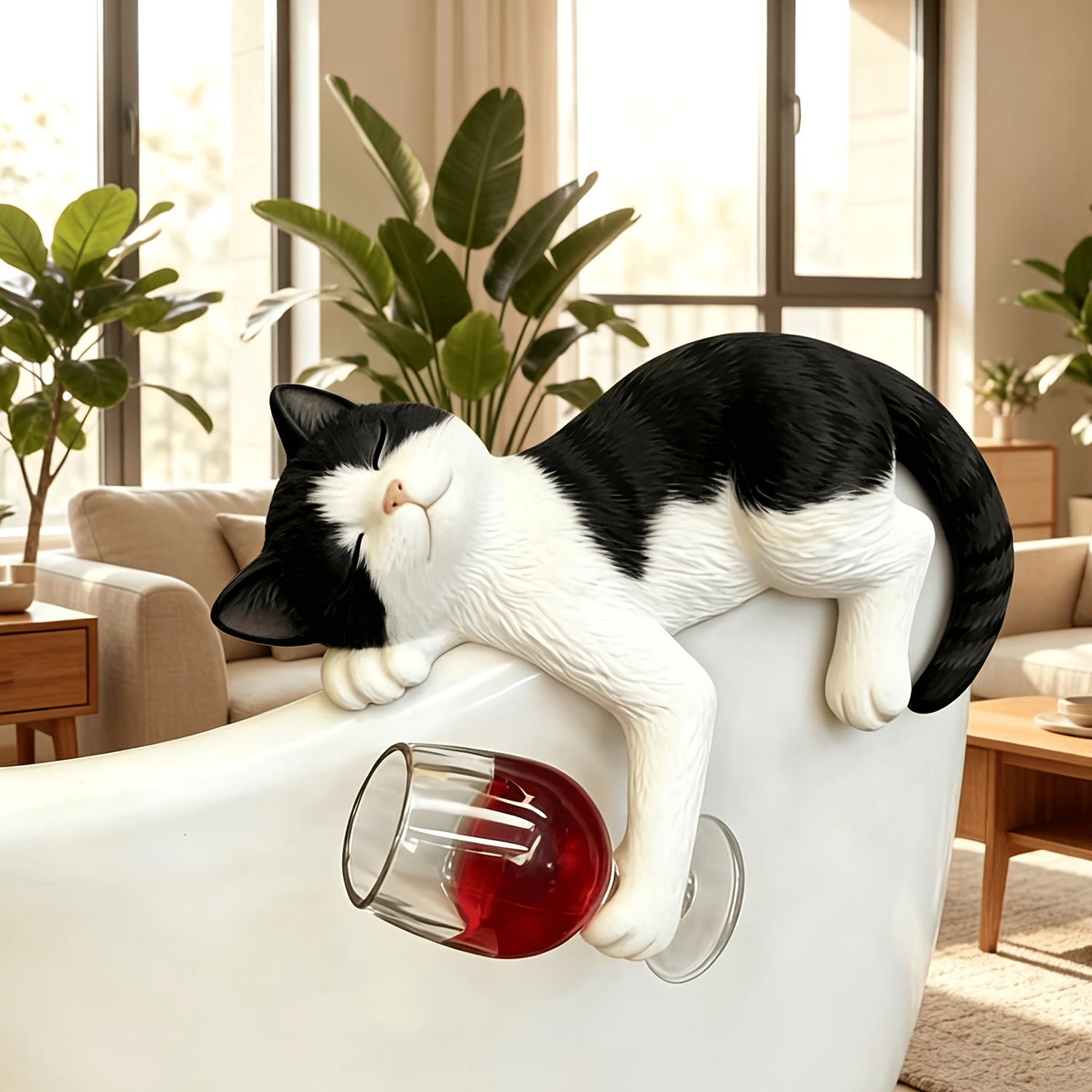 面白い酔っぱらい疲れたタキシード猫の植木鉢、赤ワインのカップ - Terracotta Pot のレビューと価格