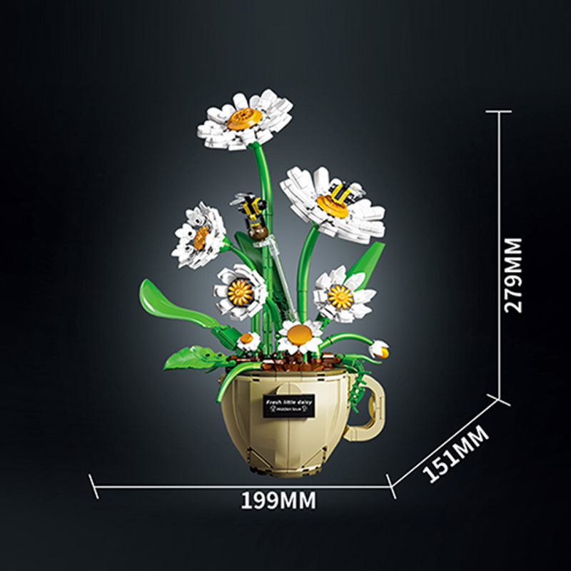 MOC コーヒーカップフラワービルディングブロック鉢植え花束 - Terracotta Pot のレビューと価格