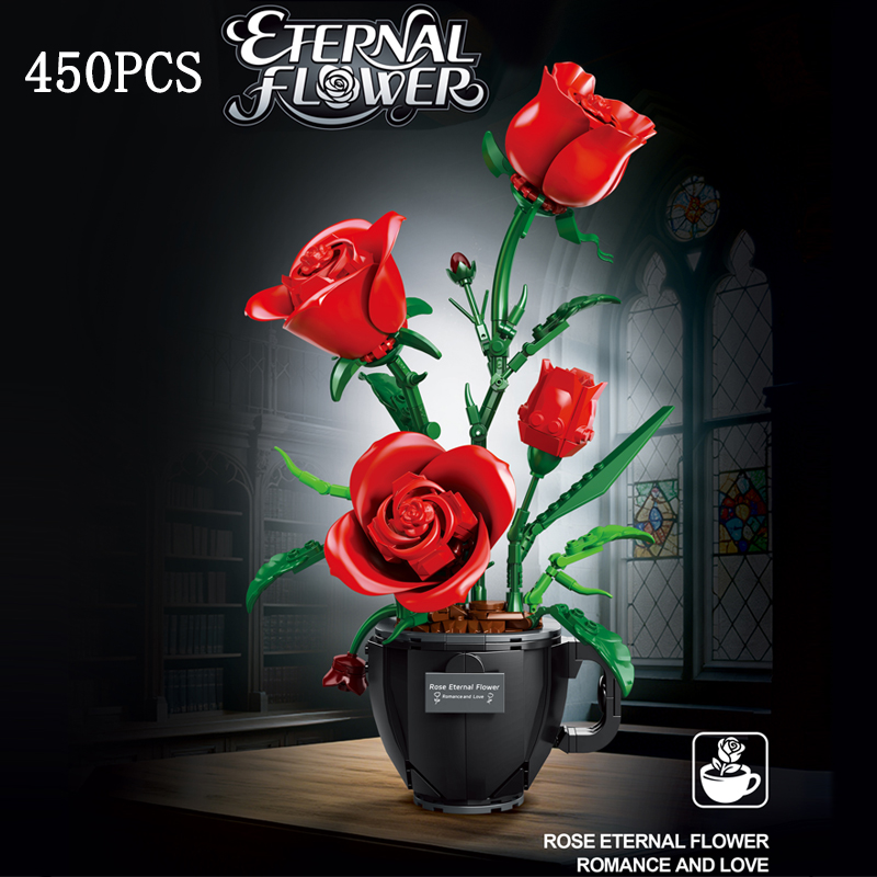 MOC コーヒーカップフラワービルディングブロック鉢植え花束 - Terracotta Pot のレビューと価格