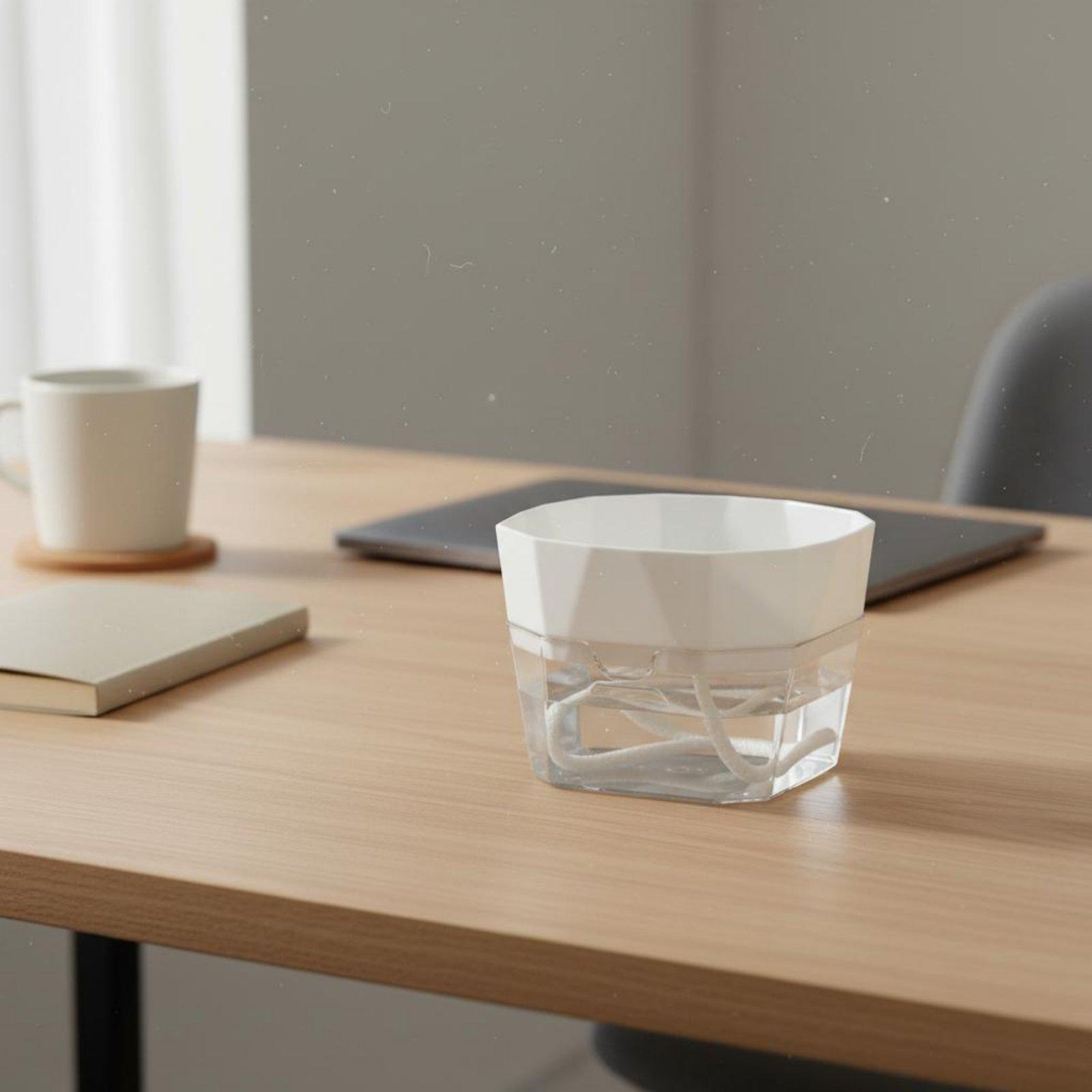 水耕栽培用花瓶 二層式自動給水プランター 透明PET製植木鉢 - Plant Pot のレビューと価格